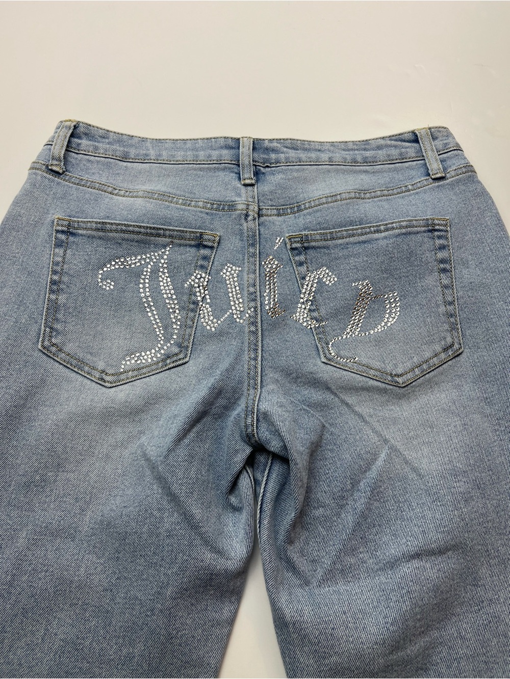 Juicy Couture Flare Jean Women 11/30 Denim Rhinestone Butt Logo Low Rise Y2K NEW